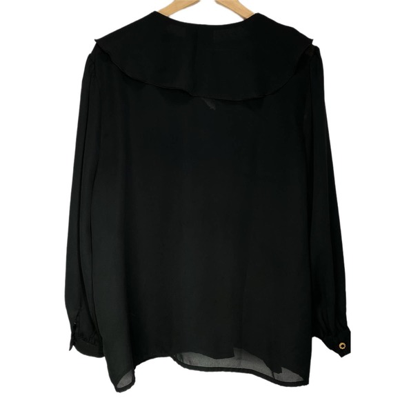 Whimsygoth Sheer Ruffled Collar Blouse Size 16W - Picture 2 of 9